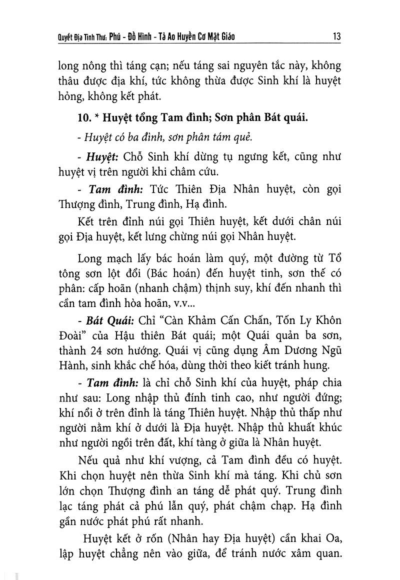 Quyết Địa Tinh Thư - Phú - Đồ Hình Tả Ao - Huyền Cơ Mật Giáo