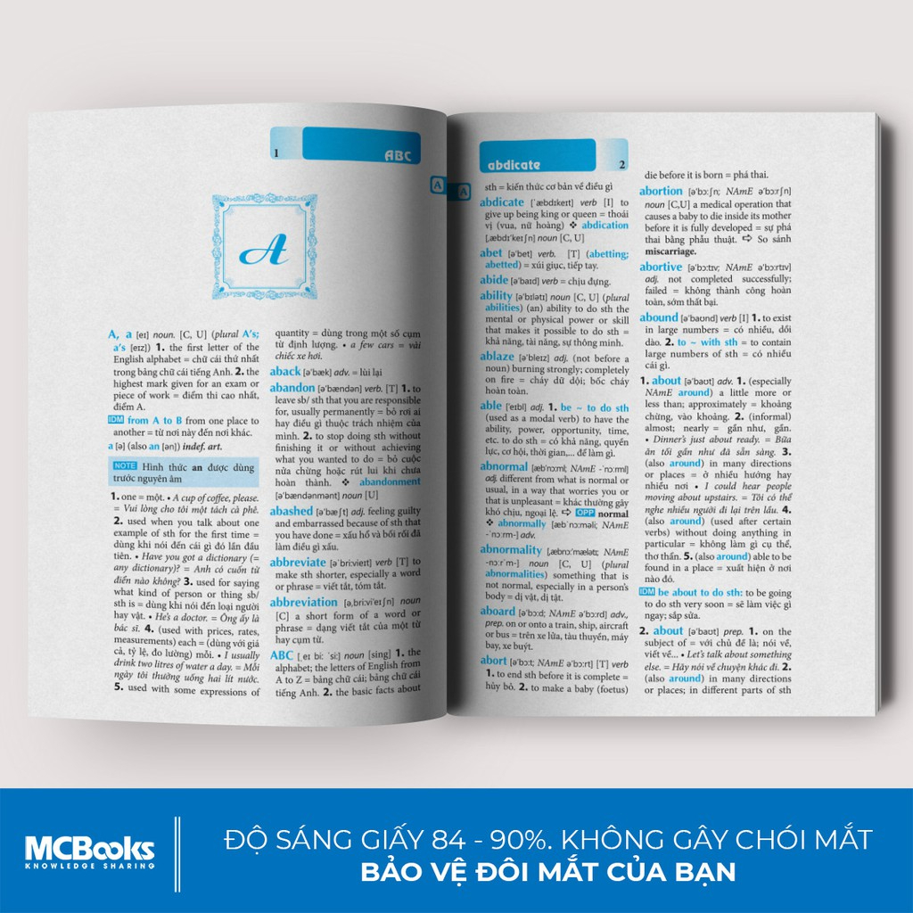 Sách - Từ Điển Anh Anh Việt Phiên Bản Bìa Cứng Màu Vàng - Giải Nghĩa Đầy Đủ Ví Dụ Phong Phú