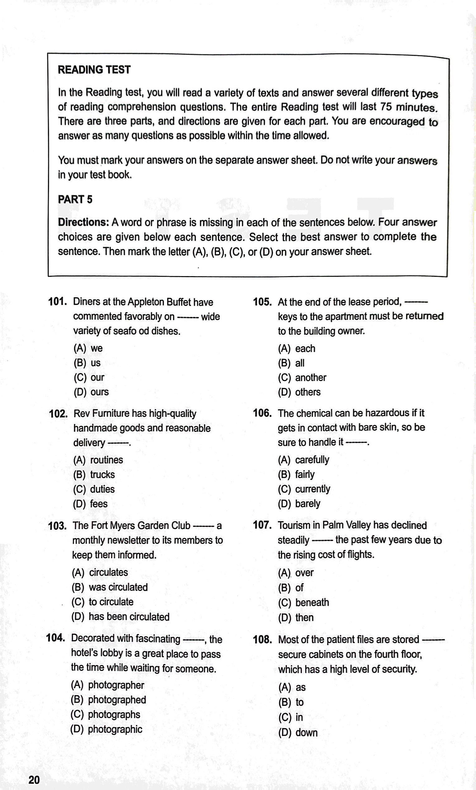 YBM Toeic Reading 1000 - Vol 2 (Tái Bản)