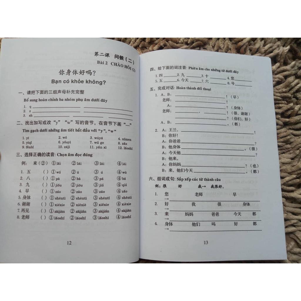 Sách - Combo: 301 Câu Đàm Thoại Tiếng Hoa +Bài tập 301 câu đàm thoại phần căn bản (BẢN MỚI NHẤT - KHỔ LỚN)