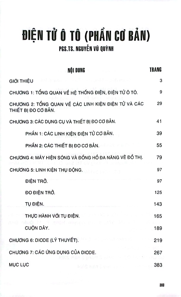 Điện Tử Ô Tô (Phần Cơ Bản) - Giáo Trình Điện Tử Ô Tô - PGS. TS. Nguyễn Vũ Quỳnh