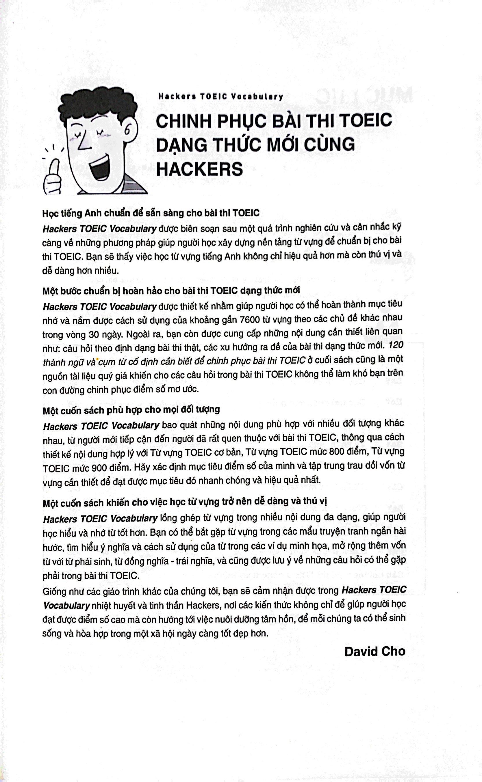 Hackers Toeic Vocabulary (Tái Bản 2023)