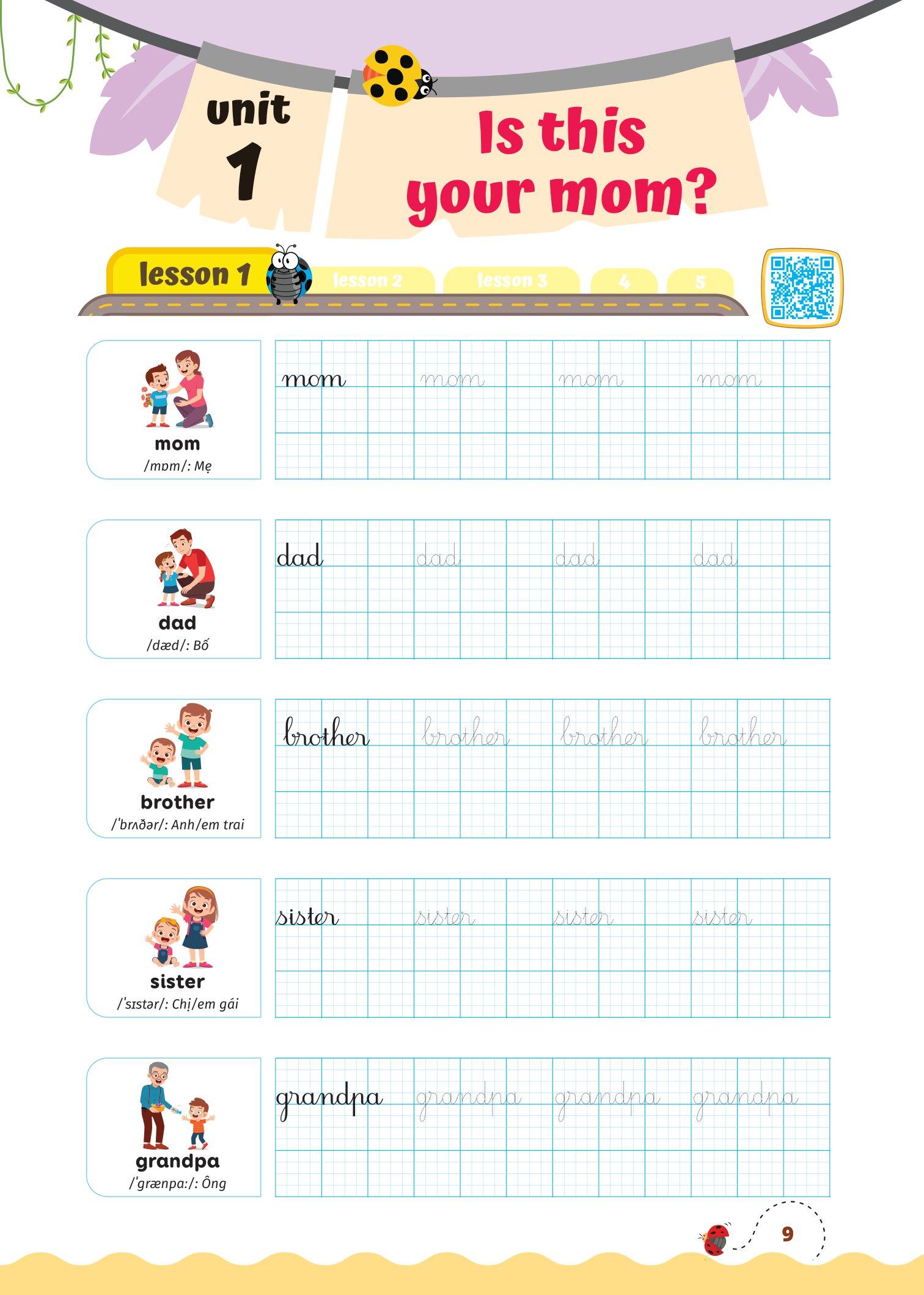 Luyện Viết Chữ Đẹp Từ Vựng Tiếng Anh Family And Friends - National Edition 2