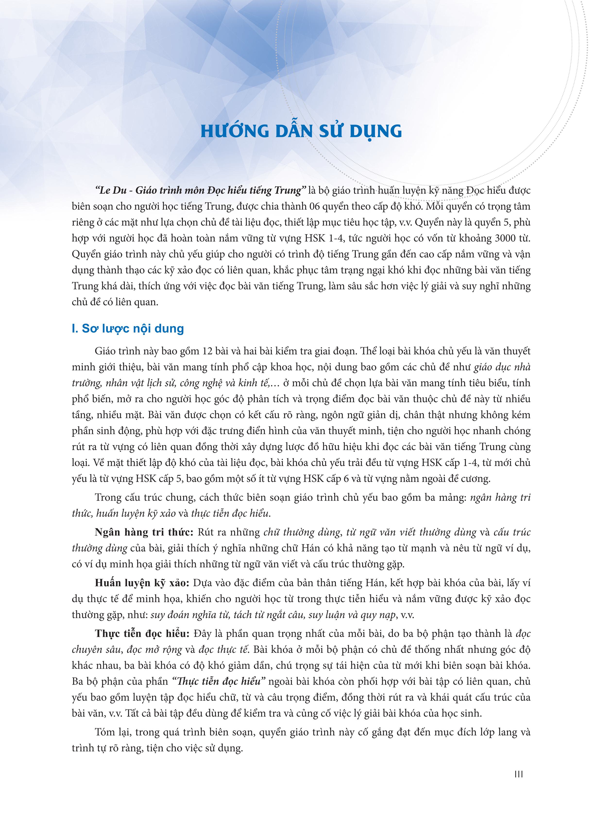 LeDu 5 - Giáo Trình Môn Đọc Hiểu Tiếng Trung - Tập 5