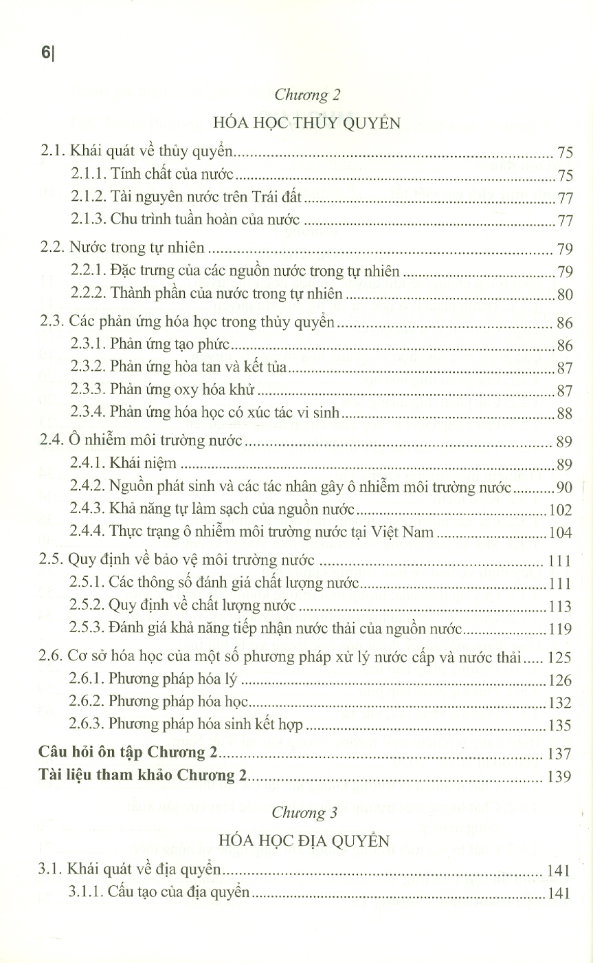 Giáo Trình Hóa Học Môi Trường