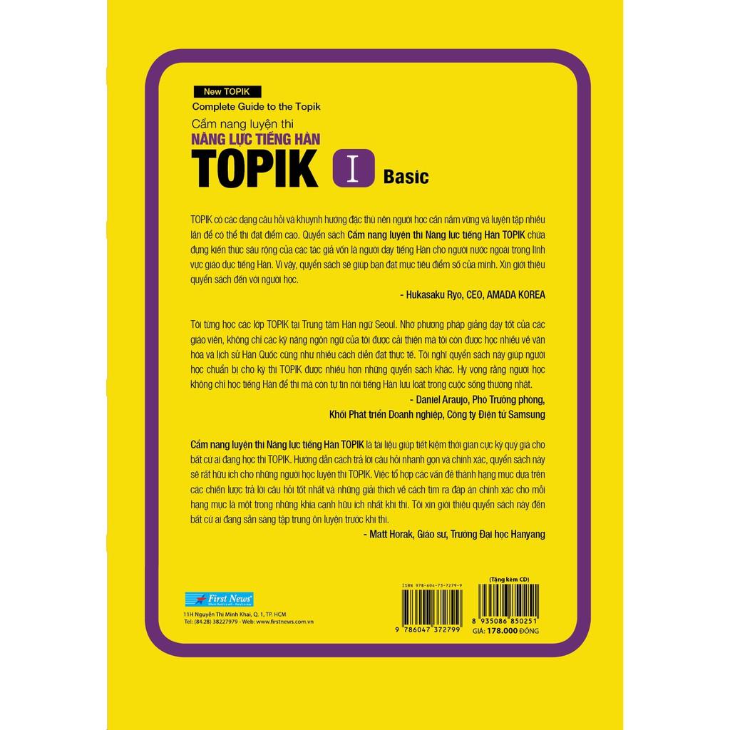 - Combo Cẩm Nang Luyện Thi Năng Lực Tiếng Hàn TOPIK ( Tập 1 + Tập 2 ) + CD - - Bản Quyền