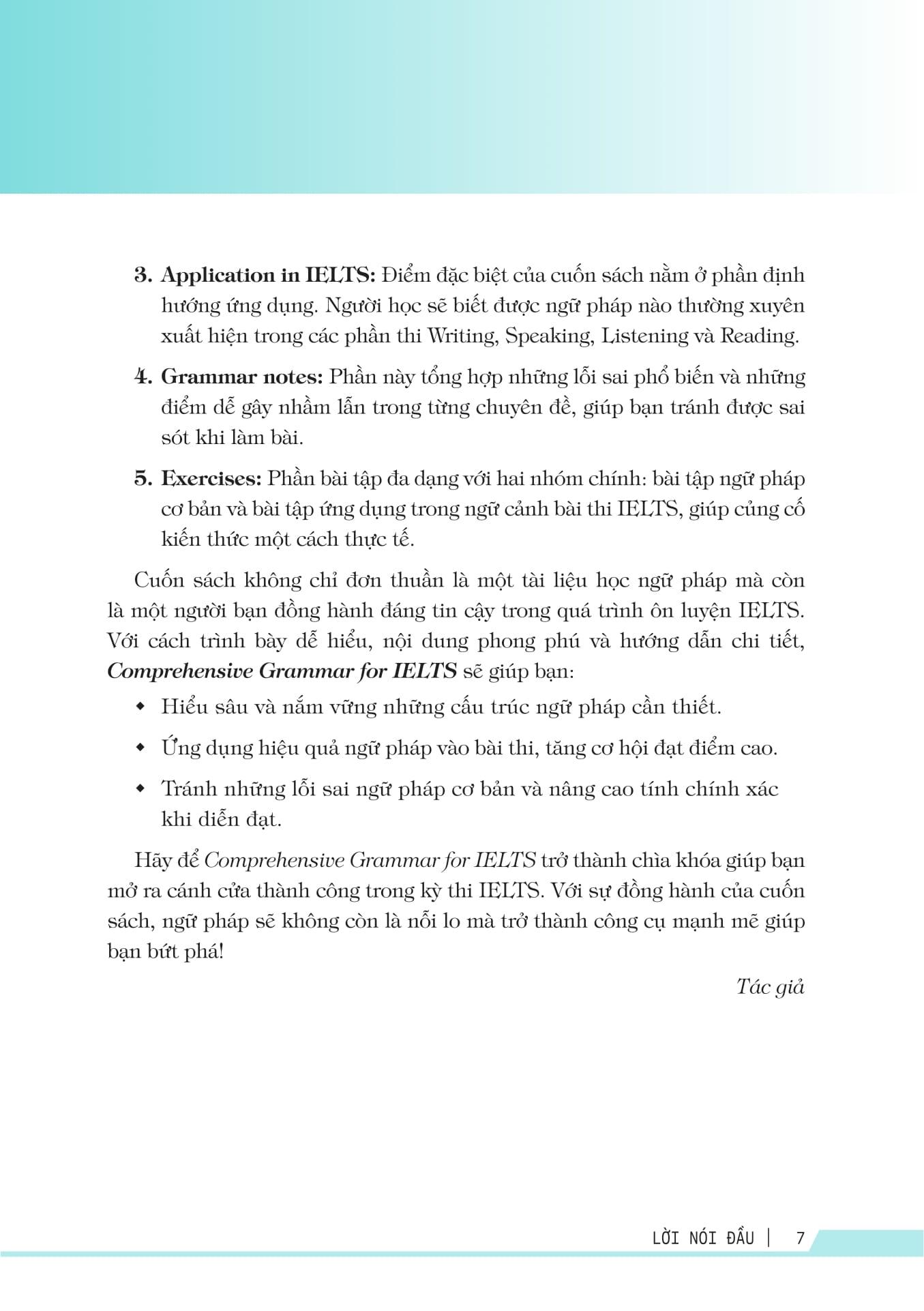 Sách - Comprehensive Grammar For IELTS - Ngữ Pháp Toàn Diện Luyện Thi IELTS