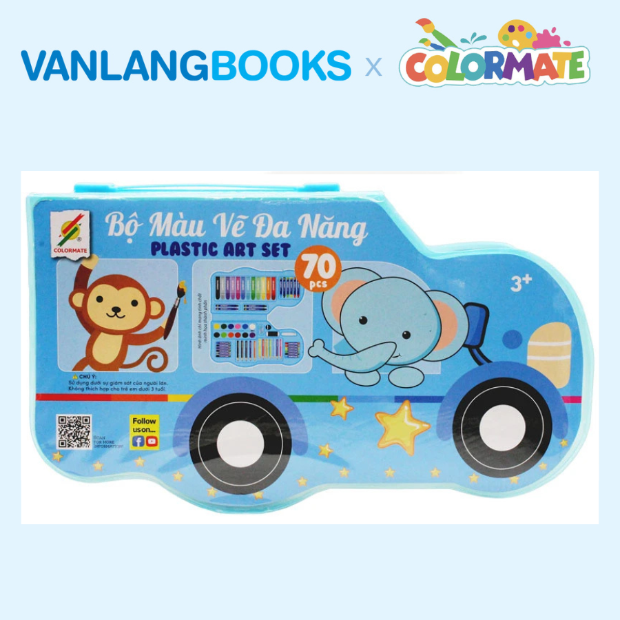 Sách Bí Quyết Vẽ Bút Chì + Bộ Màu Vẽ Đa Năng CM-70 - Vanlangbooks x Colormate