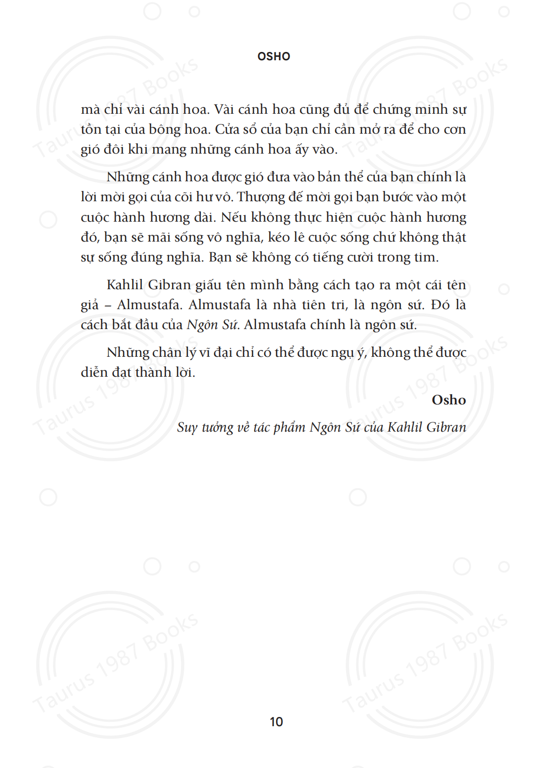 Đọc Ngôn Sứ, nói về Yêu - OSHO