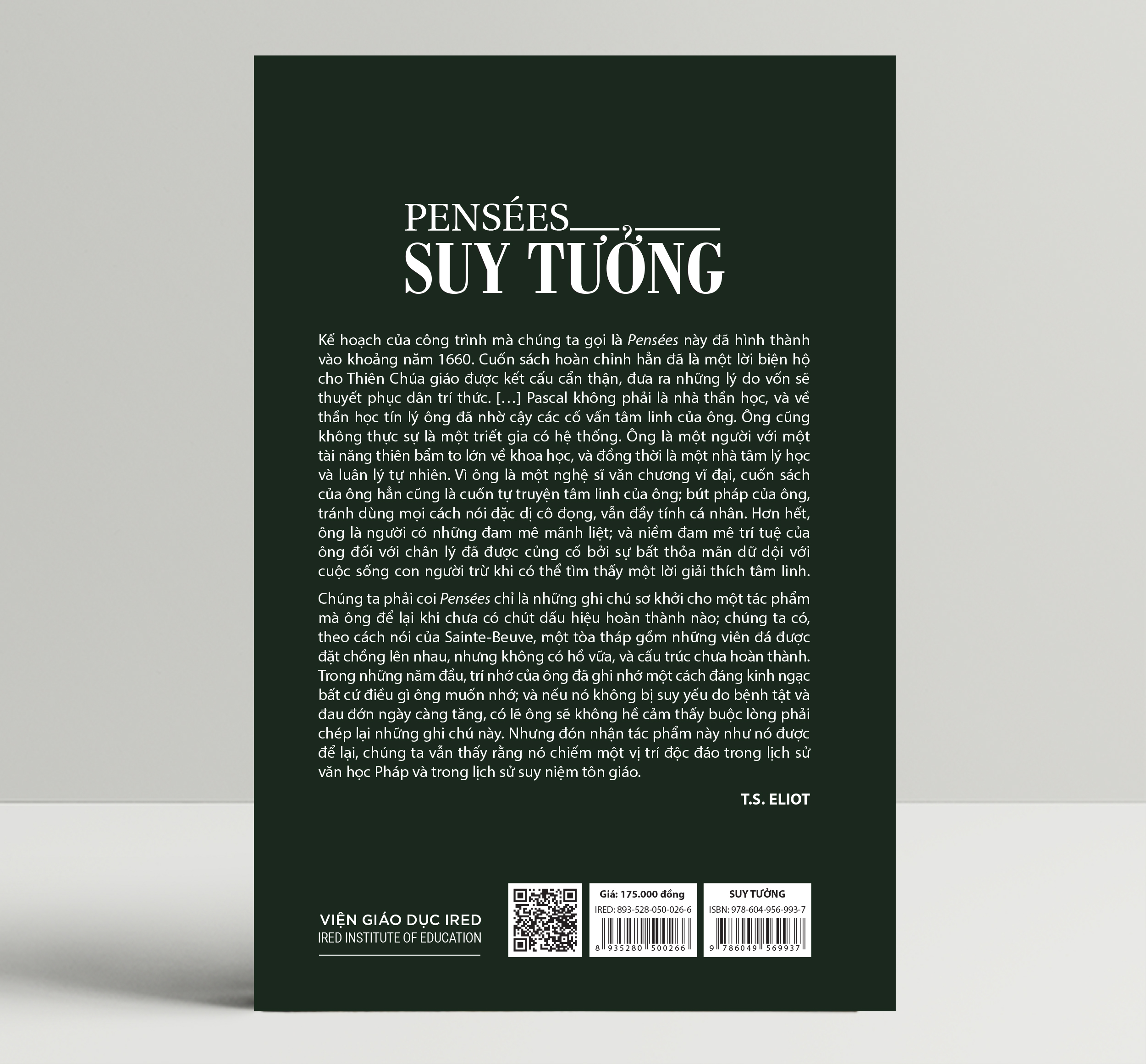 SUY TƯỞNG - Blaise Pascal - Quách Đình Đạt dịch - IRED Books - NXB KHXH