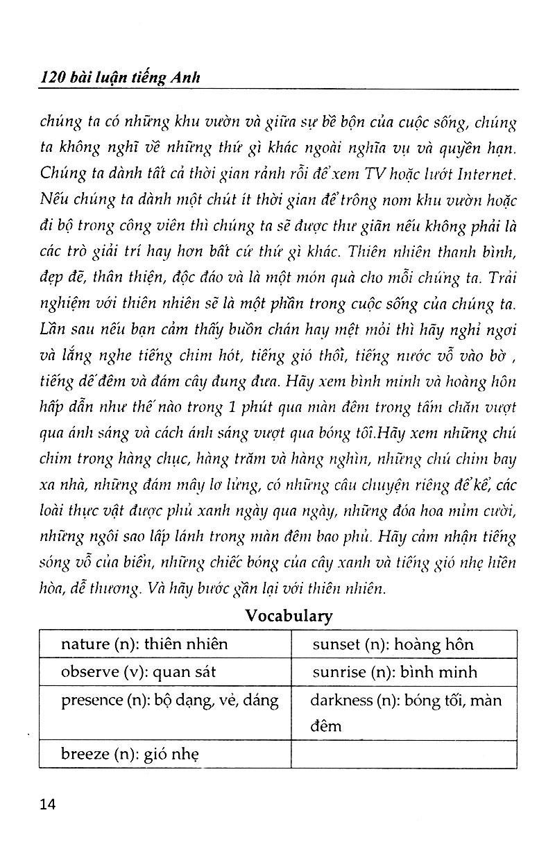 120 Bài Luận Tiếng Anh