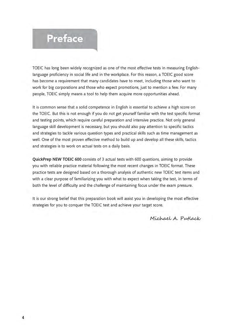 Quickprep New Toeic 600 Volume 1 (Kèm file MP3)