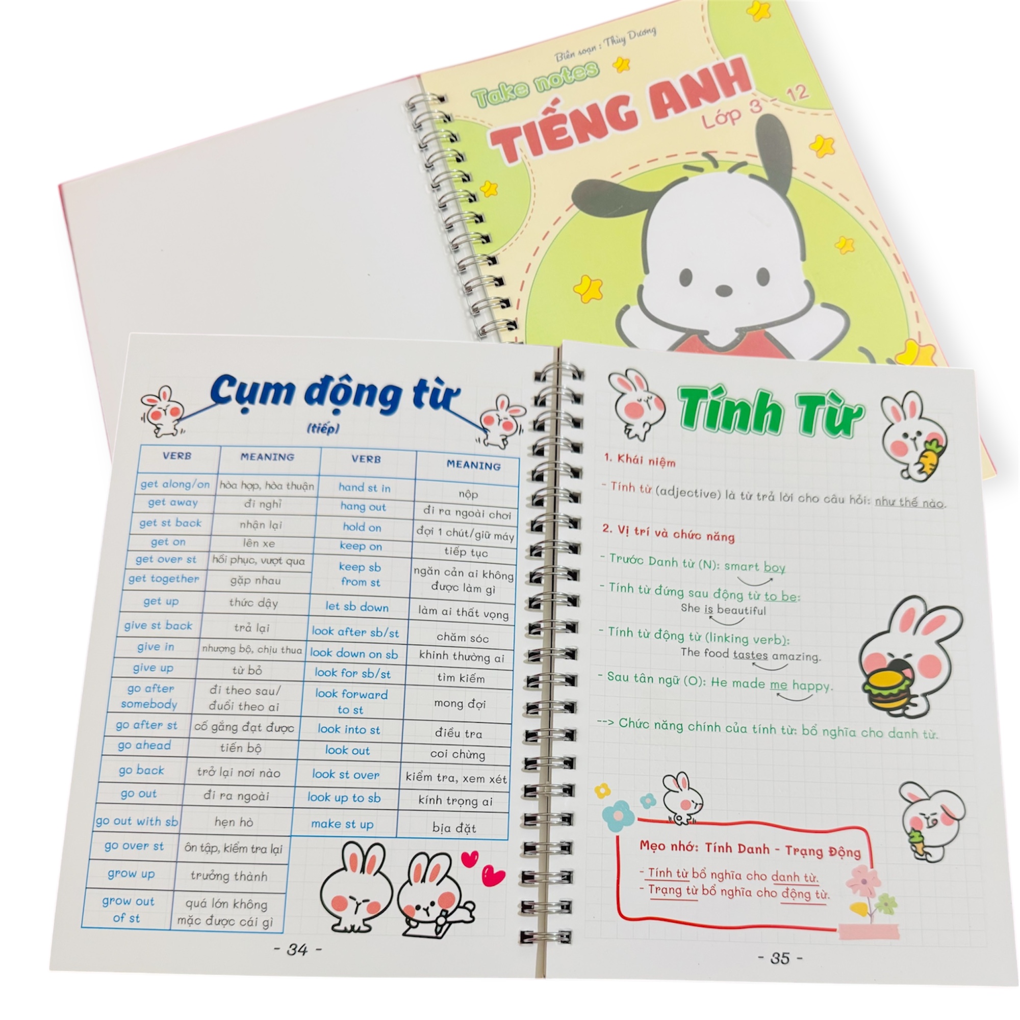 Sách- Sổ giấy Lò xo Take note Tiếng Anh Lớp 3-12 (Phiên bản cập nhật Mới nhất 2025)