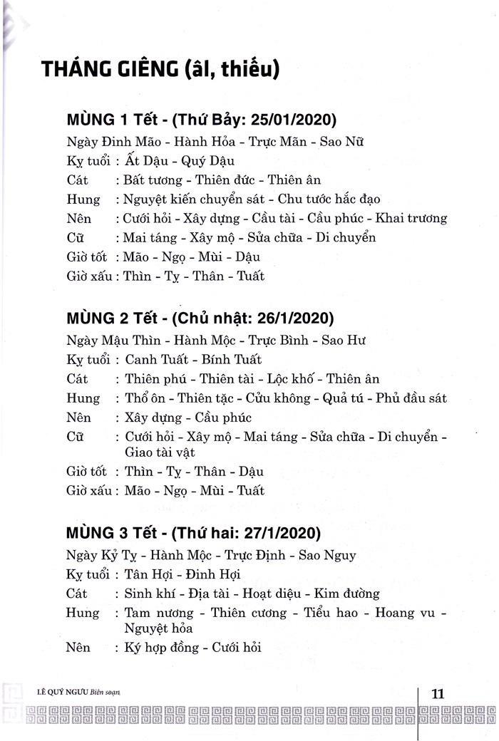 Ngày Lành Tháng Tốt 2020