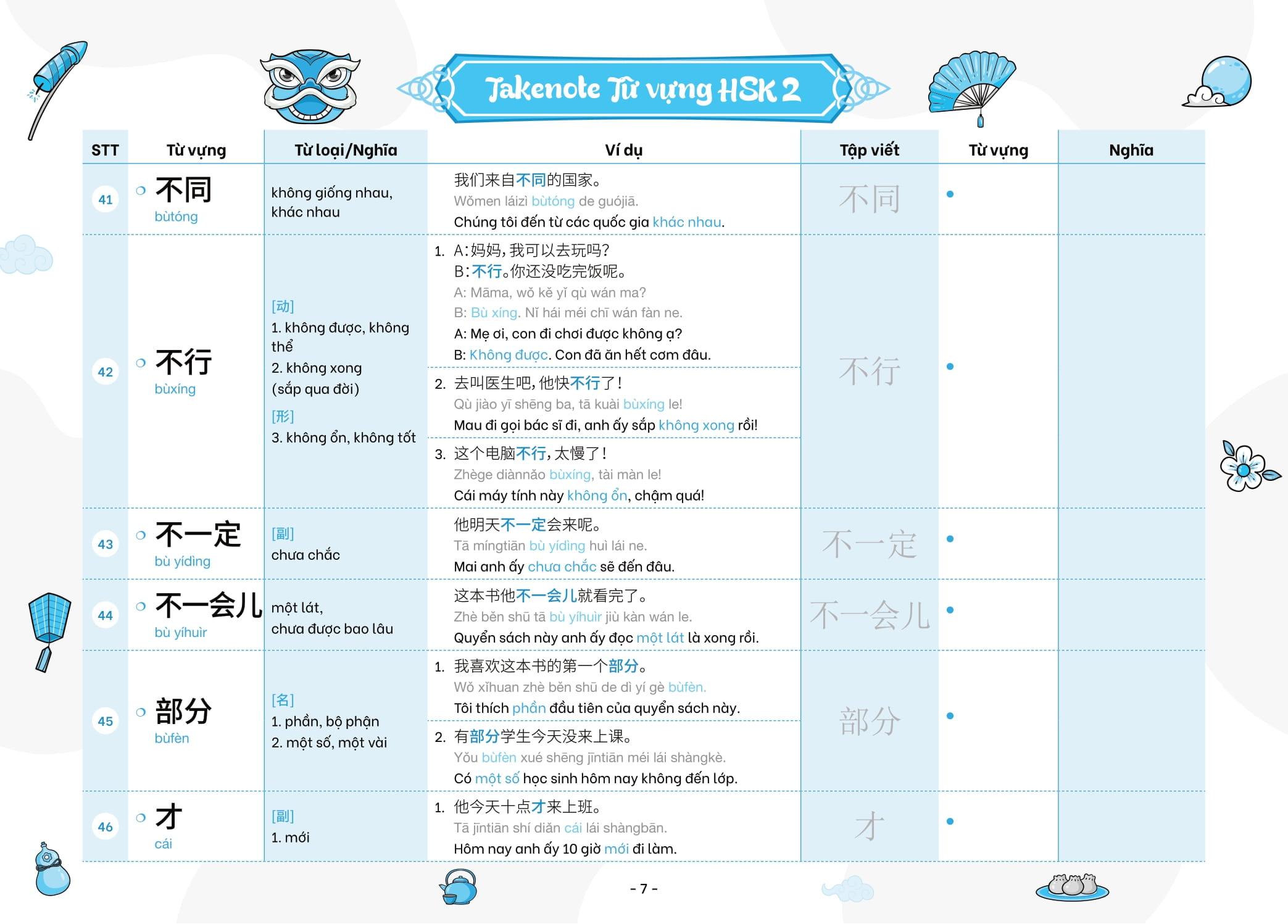 Sách - Takenote - Từ Vựng HSK Tiếng Trung - HSK2 (Cung Cấp 772 Từ Vựng)