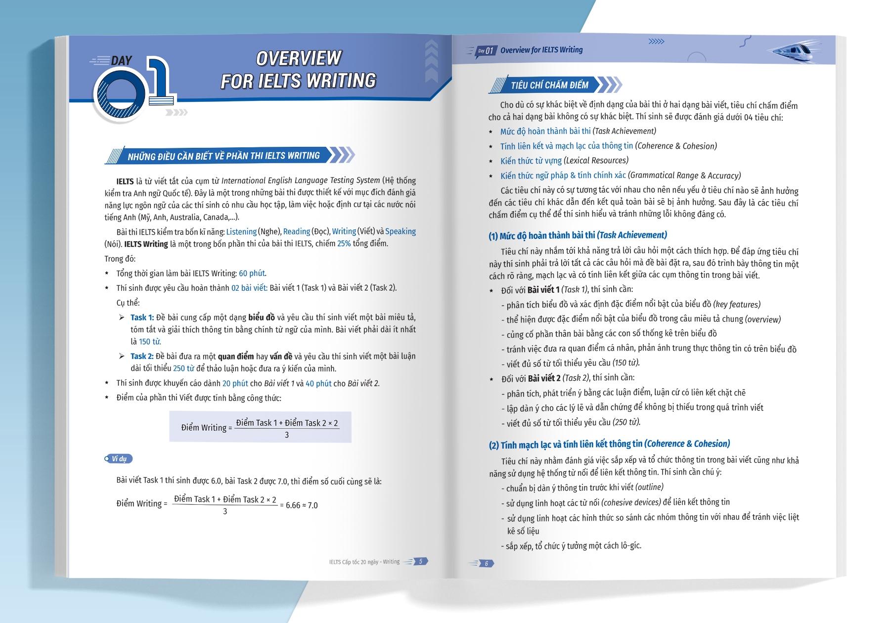 Cấp Tốc - 20 Ngày Writing - Bộ Sách IELTS Đầu Tiên Giúp Bạn Giảm 2/3 Thời Gian Ôn Thi