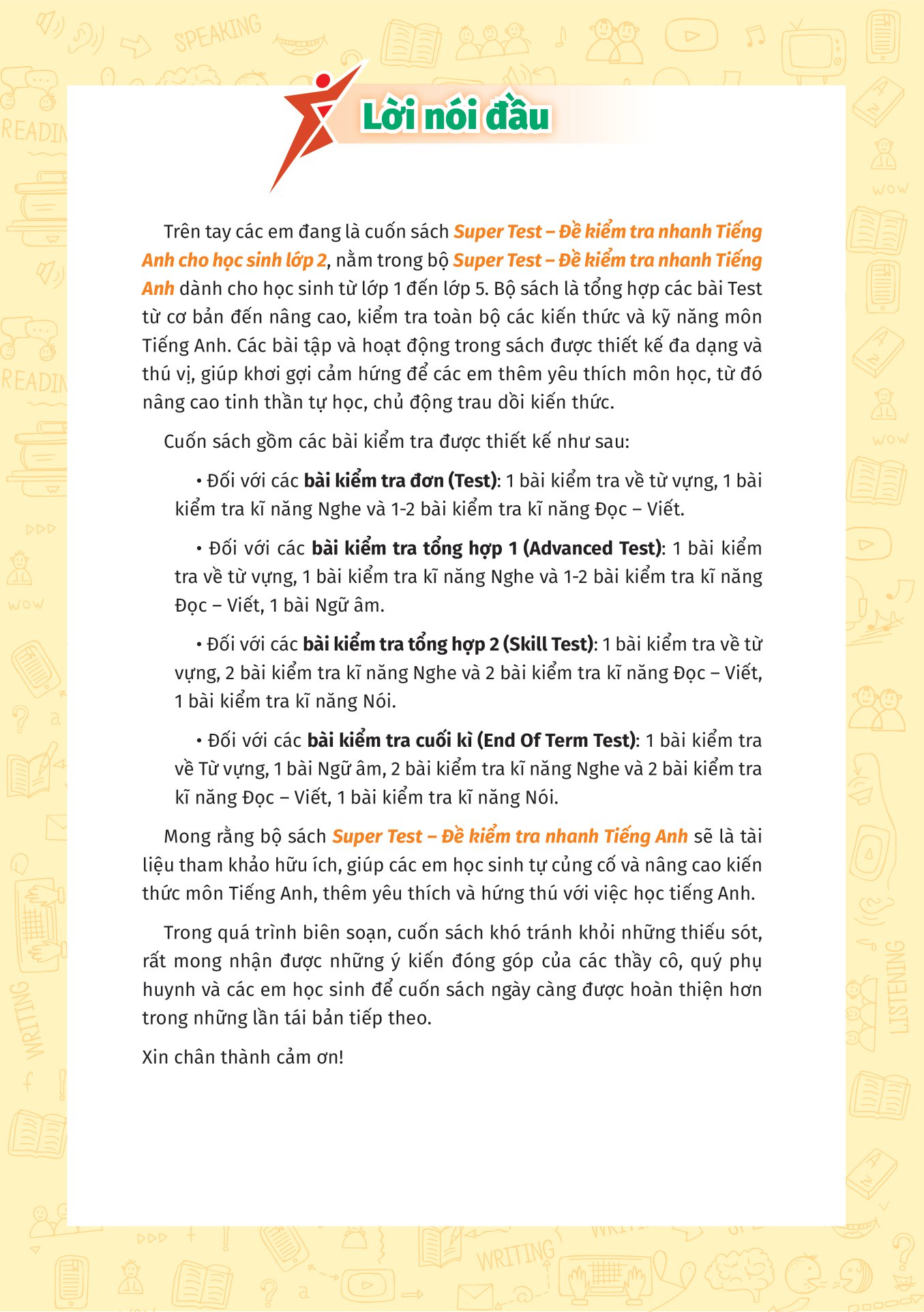 Super Test - Đề Kiểm Tra Nhanh Tiếng Anh Cho Học Sinh (Lớp 1-5) (MGB)