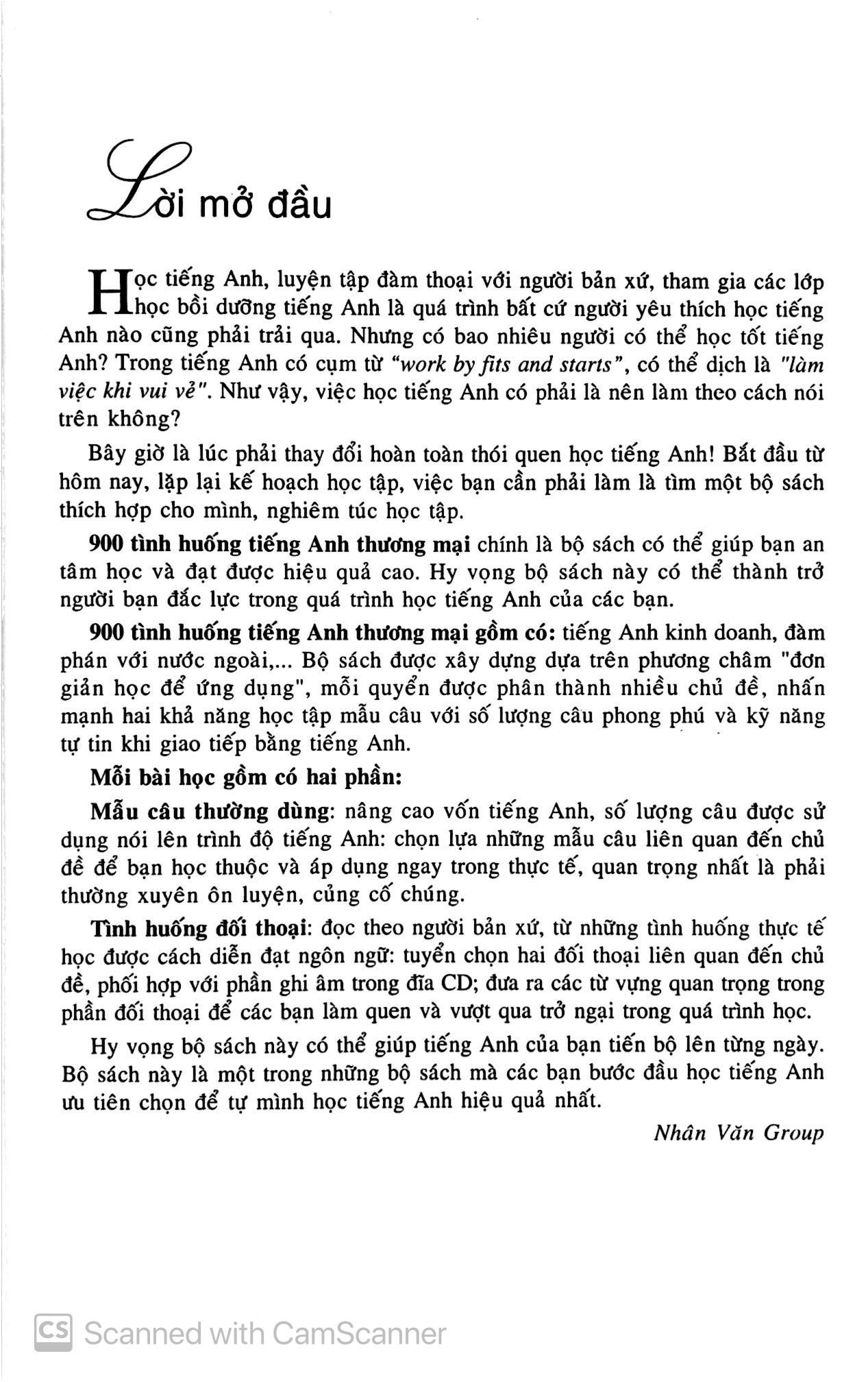 900 Tình Huống Tiếng Anh Thương Mại Tiếp Đón Đối Tác - Kế Hoạch Quảng Cáo Sản Phẩm Mới (Kèm CD)