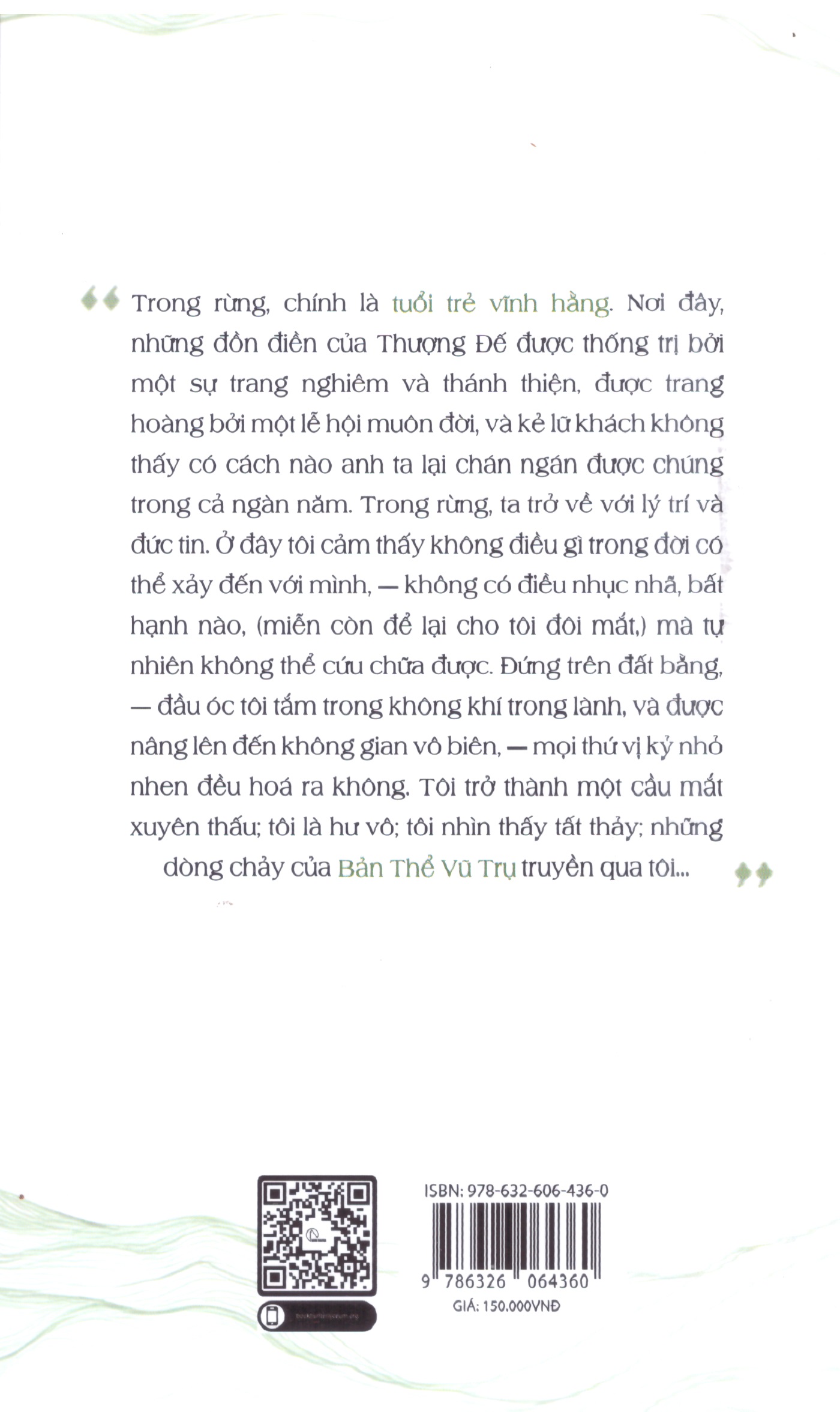 Phúc cho người không thấy mà tin - Tự nhiên & Những bài tiểu luận khác" của Ralph Waldo Emerson