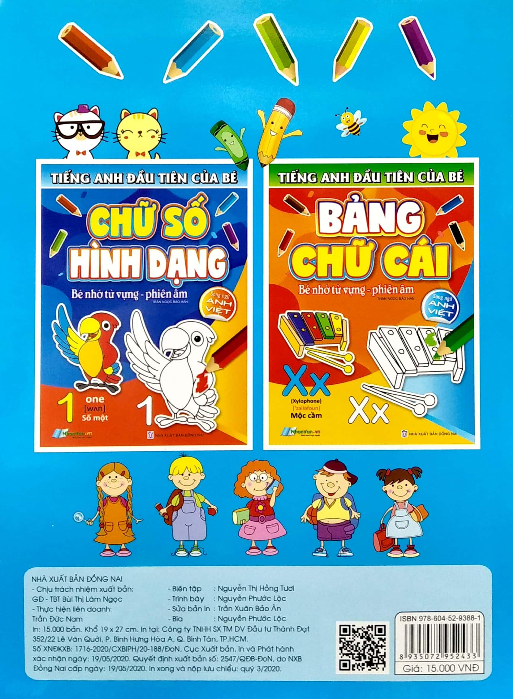 Tiếng Anh Đầu Tiên Của Bé - Chữ Số Hình Dạng (Song Ngữ Anh Việt)