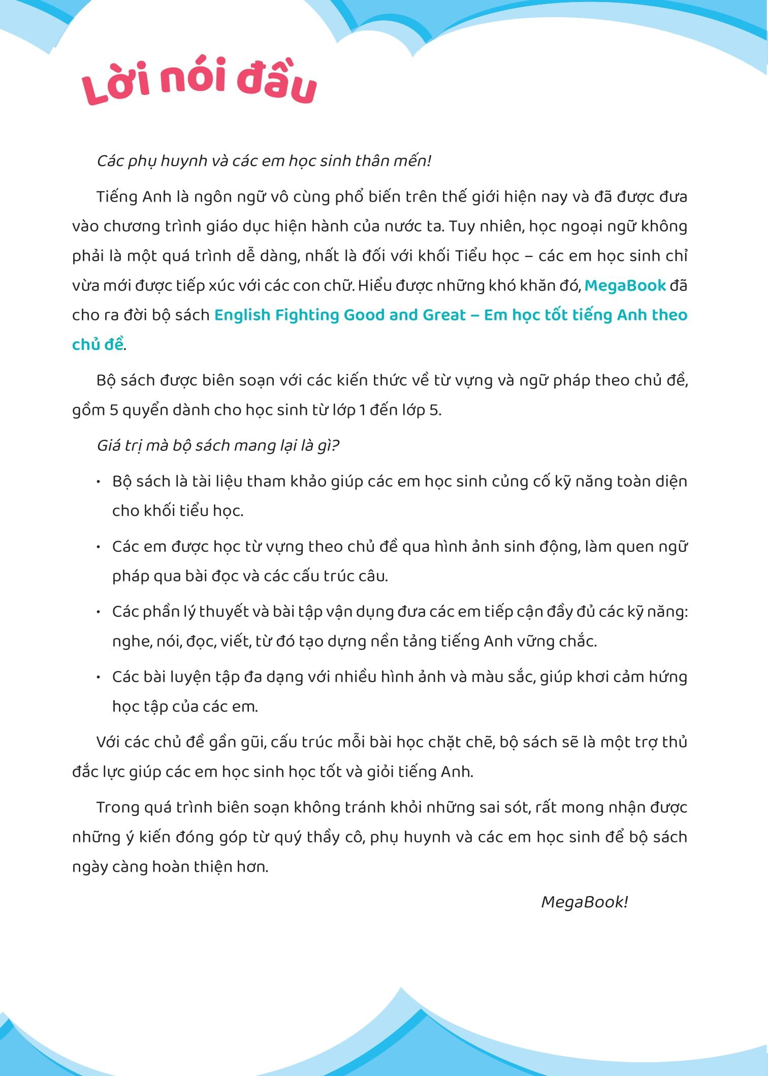 English Fighting Good And Great - Em Học Tốt Tiếng Anh Theo Chủ Đề 1