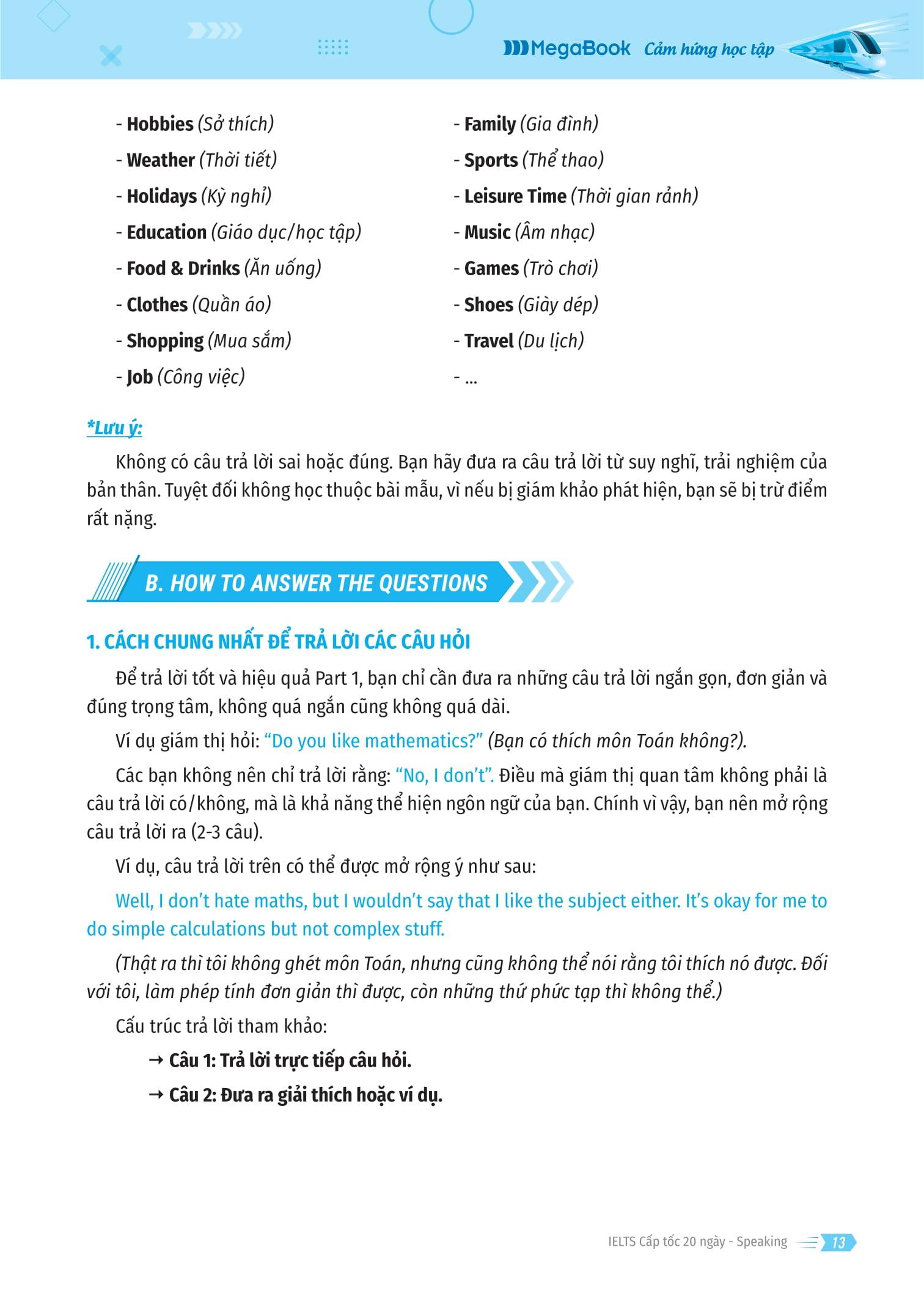 Ielts Cấp Tốc - 20 Ngày Speaking