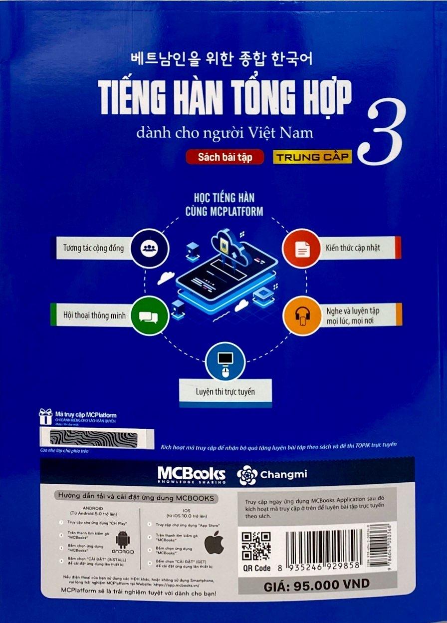 Bài Tập Tiếng Hàn Tổng Hợp Trung Cấp 3 (Phiên Bản Mới)