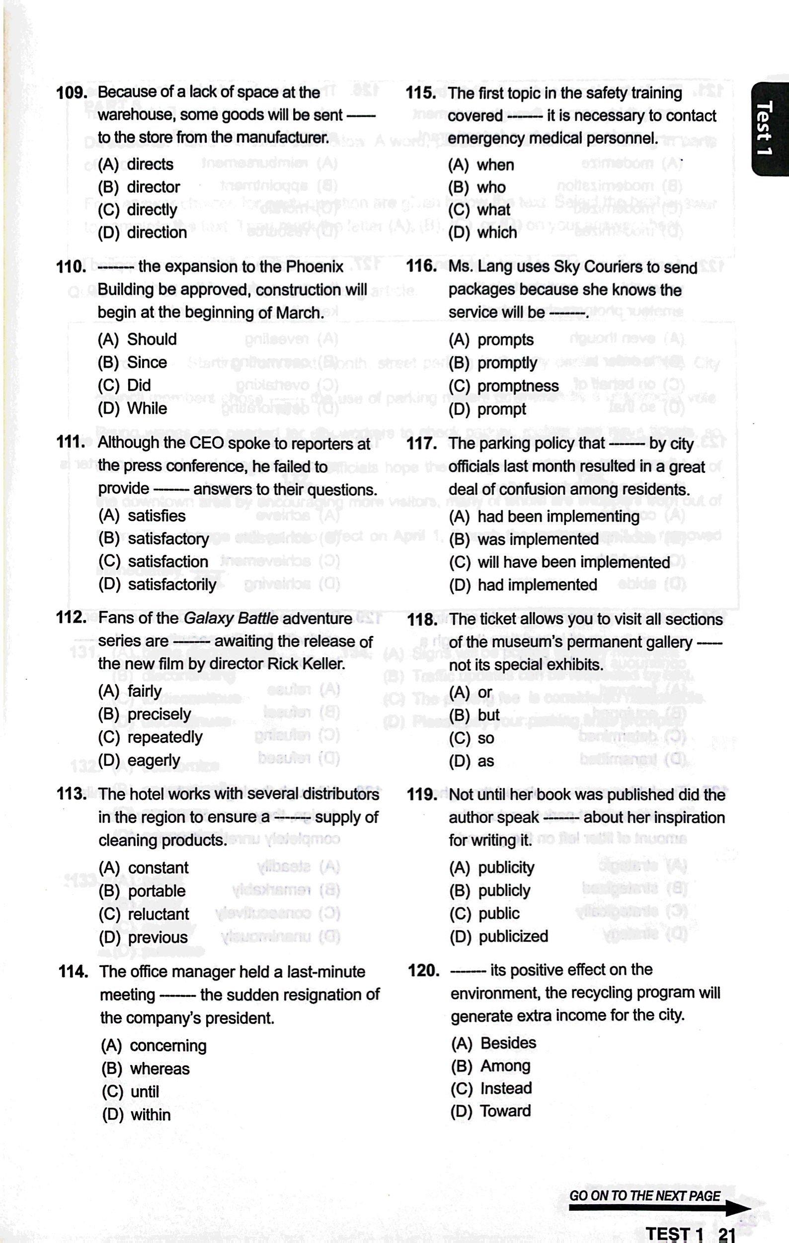 YBM Toeic Reading 1000 - Vol 2 (Tái Bản)