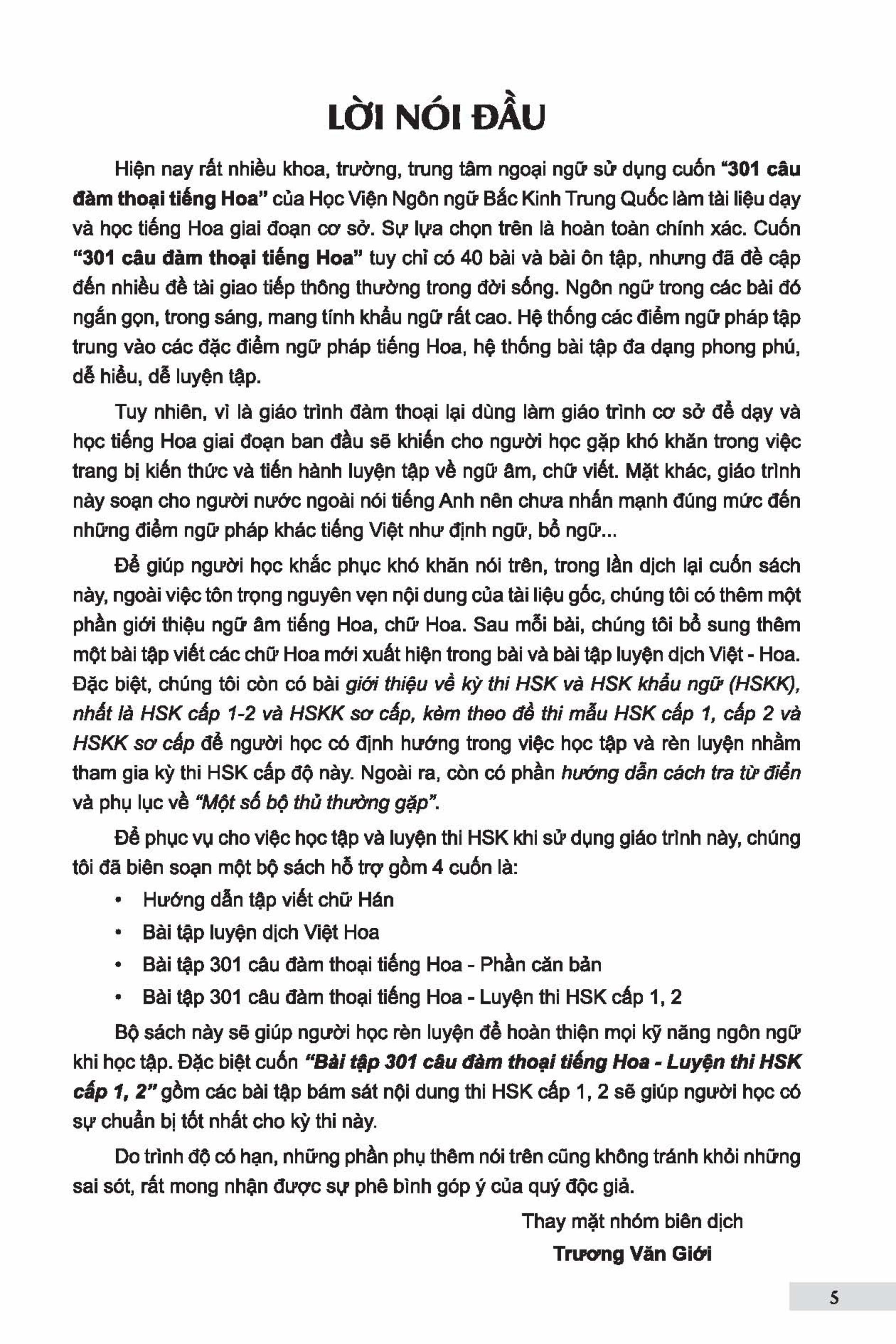 301 Câu Đàm Thoại Tiếng Hoa Tập 1 - Khổ Lớn - Tặng Kèm Khoá Thi Thử HSK Cấp 1-2 Trực Tuyến Trên Trang Web
