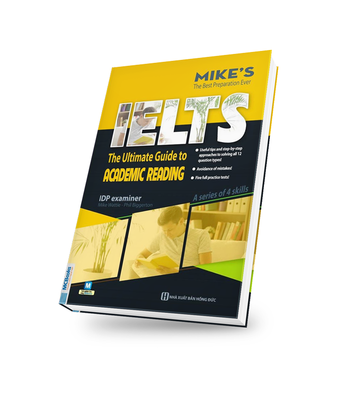 (Bộ 4 cuốn) IELTS LISTENING, IELTS WRITING, IELTS READING ACADEMIC, IELTS READING GENERAL – Mike – BizBooks