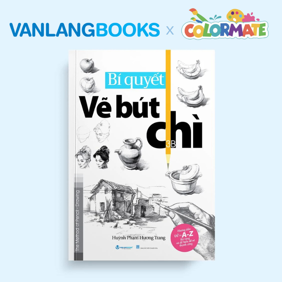 Sách Bí Quyết Vẽ Bút Chì + Bộ 12 Bút Lông Bold Tip Marker - Vanlangbooks x Colormate