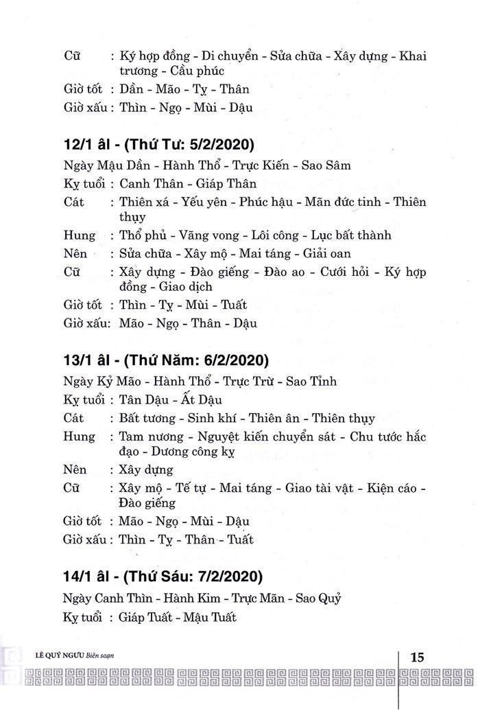 Ngày Lành Tháng Tốt 2020