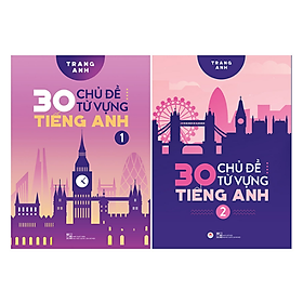 Combo 30 Chủ Đề Từ Vựng Tiếng Anh (2 Tập). Tặng kèm bút và sổ tay mini dễ thương.