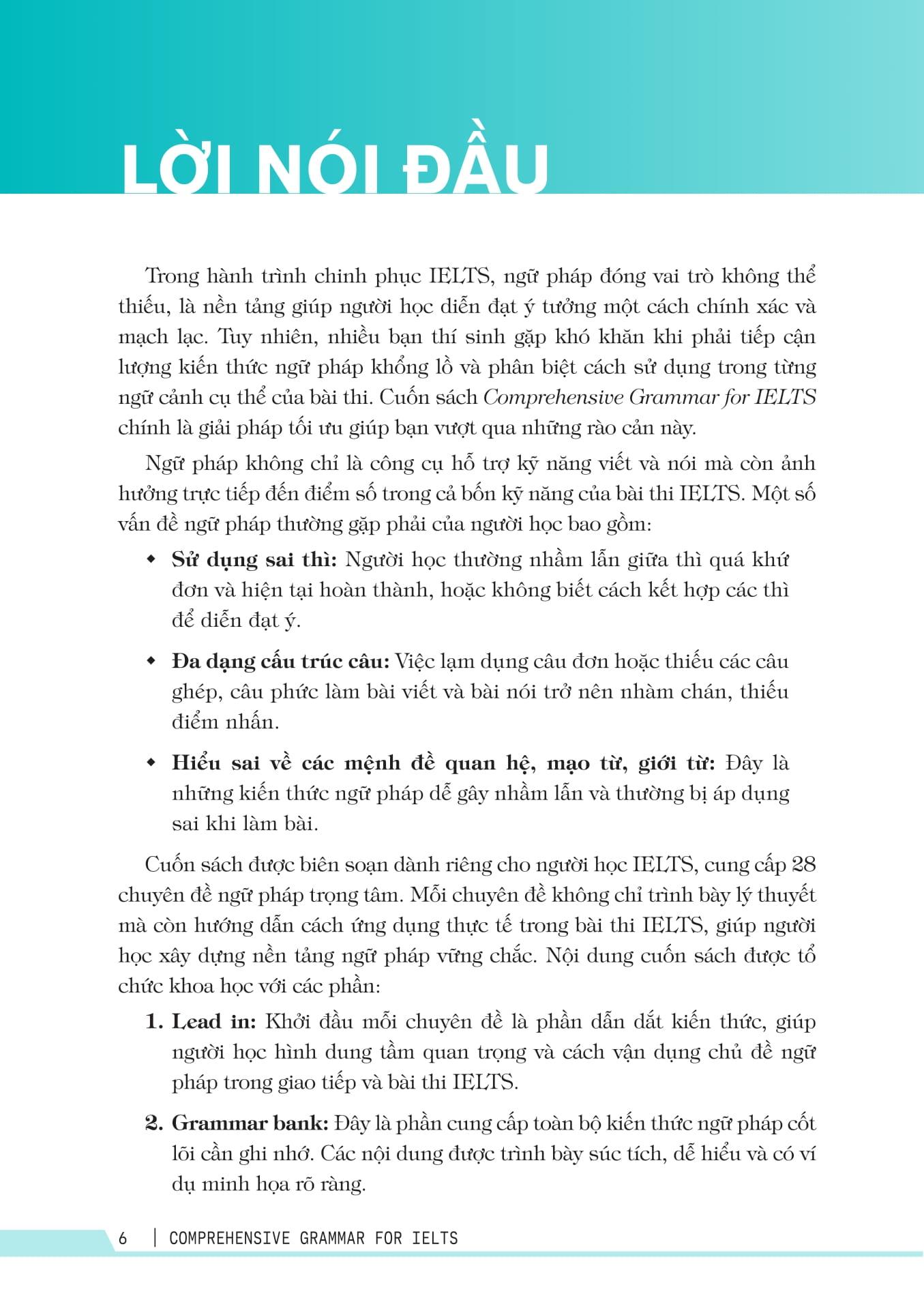 Sách - Comprehensive Grammar For IELTS - Ngữ Pháp Toàn Diện Luyện Thi IELTS