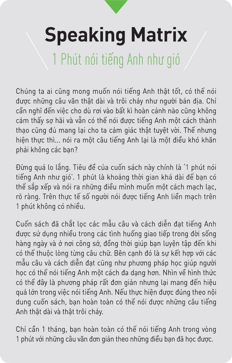Speaking Matrix - 1 Phút Nói Tiếng Anh Như Gió