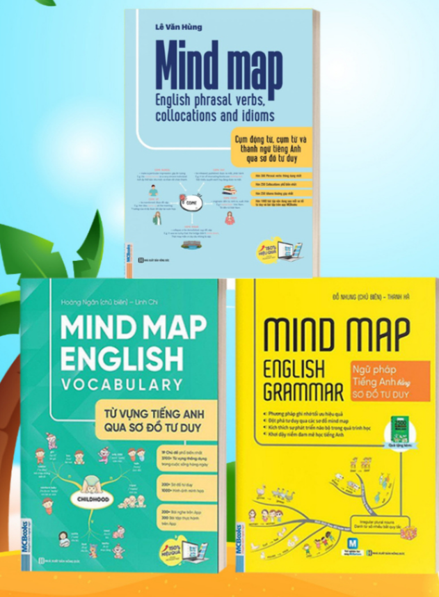 Bộ 3 Cuốn MindMap English Học Tiếng Anh Cho Người Mới Bắt Đầu MCBooks (Combo/Lẻ Tùy Chọn) - Bản Quyền