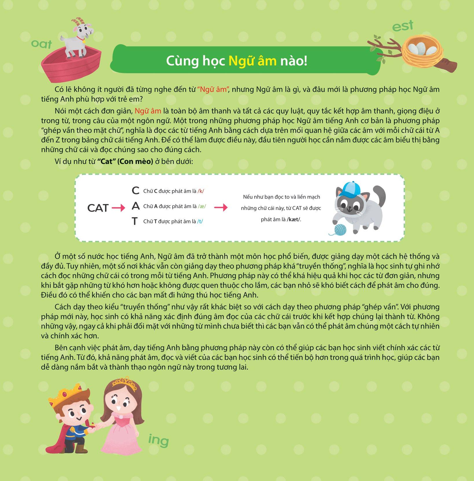Cùng Con Học Ngữ Âm Tiếng Anh Qua 3 Cấp Độ - Nguyên Âm Ghép Với Phụ Âm