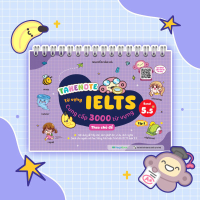 Sách - Takenote - Từ Vựng IELTS - Cung Cấp 3000 Từ Vựng Theo Chủ Đề - Band 5.5 - Tập 2