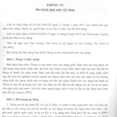 Định Mức Dự Toán Khảo Sát Xây Dựng Công Trình