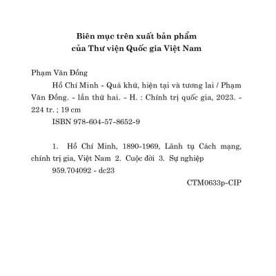 Hồ Chí Minh - Quá Khứ, Hiện Tại Và Tương Lai