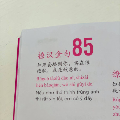 Bí kíp "Thả thính" (song ngữ Trung - Việt có Pinyin) + DVD và link quà tặng