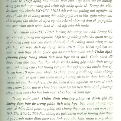 Thẩm Định Phương Pháp Và Đánh Giá Độ Không Đảm Bảo Đo Trong Phân Tích Hoá Học (Tái bản lần thứ nhất có bổ sung và chỉnh sửa)