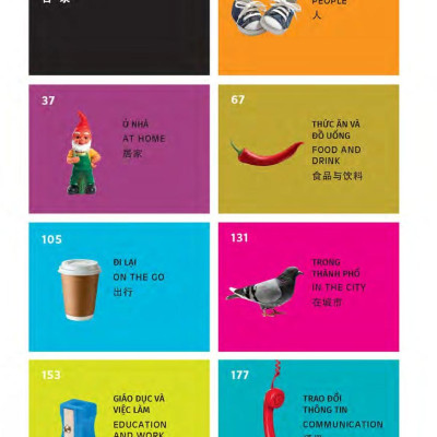 Sách Từ điển hình ảnh Tam Ngữ Trung Anh Việt 16000 từ hơn 3000 hình ảnh màu sắc nét có mp3 nghe qua app– Visual English Vietnamese Chinese Trilingual Dictionary + DVD tài liệu