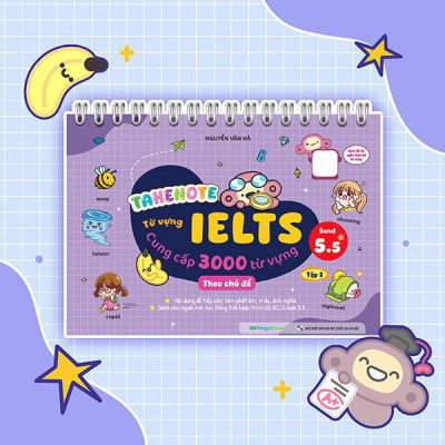 Sách - Takenote - Từ Vựng IELTS - Cung Cấp 3000 Từ Vựng Theo Chủ Đề - Band 5.5 - Tập 2