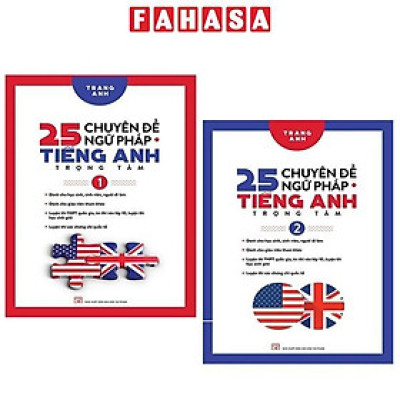 Combo 25 Chuyên đề ngữ pháp tiếng anh trọng tâm tập 1 và 2 - Trọn bộ 2 cuốn kèm book mark GIGA