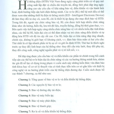 Bảo Vệ Rơ Le Và Điều Khiển Hệ Thống Điện - Lê Tiên Phong (Chủ biên)