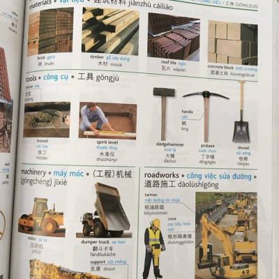 Combo 2 sách Từ điển hình ảnh Tam Ngữ Trung Anh Việt – Visual English Vietnamese Chinese Trilingual Dictionary + gửi tôi thời Thanh Xuân song ngữ Trung việt có phiên âm MP3 nghe+DVD tài liệu