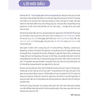 Sách - All That IELTS - Trợ Thủ Giúp Giảm Nỗi Lo Trong Phòng Thi