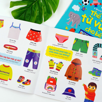 Sách-A world of words - Thế giới từ vựng cho bé nội dung phong phú bao trùm nhiều chủ đề hấp dẫn - Đinh Tị Books