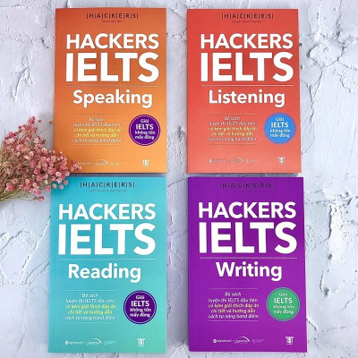 Combo 4 cuốn Hackers IELTS ( Listening + Reading + Speaking + Writing)